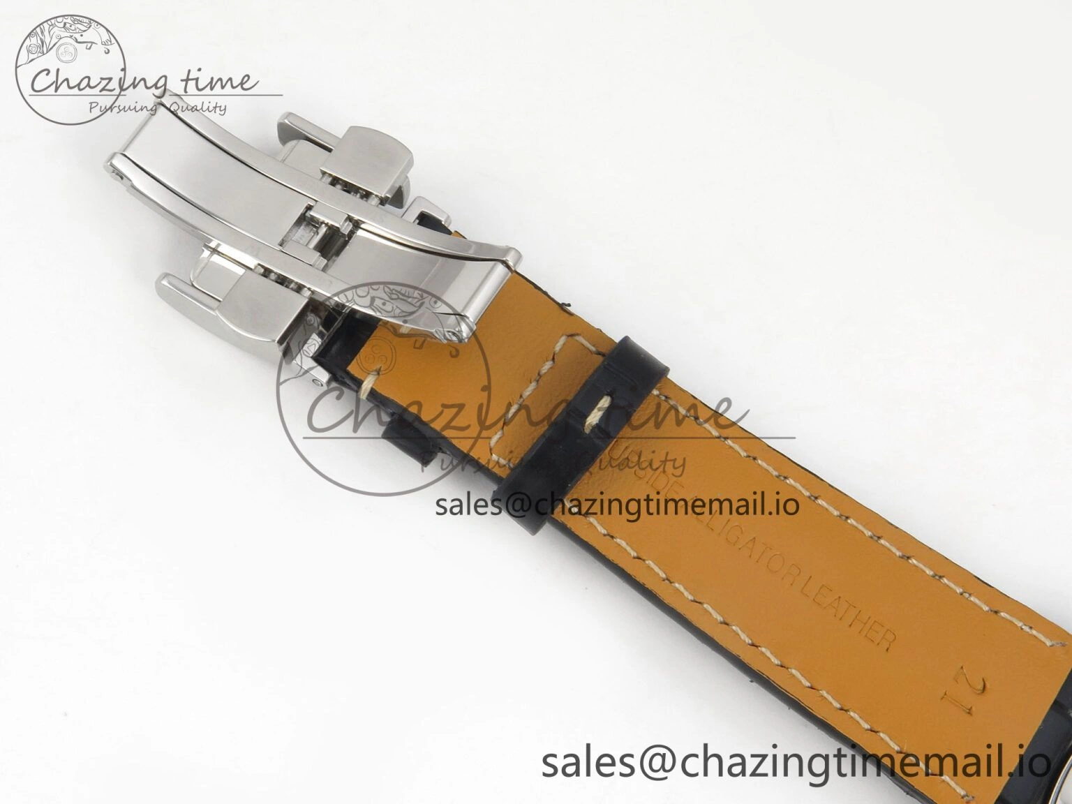 Master Collection 40mm SS AF 1:1 Best Edition Blue Roman Dial on Black Leather Strap A2892