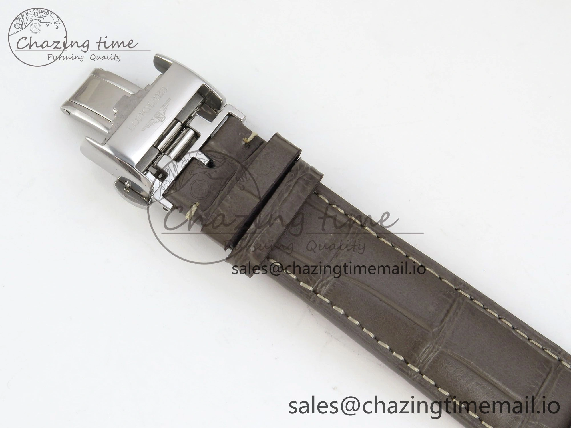 Master Collection 40mm SS AF 1:1 Best Edition Gray Roman Dial on Brown Leather Strap A2892