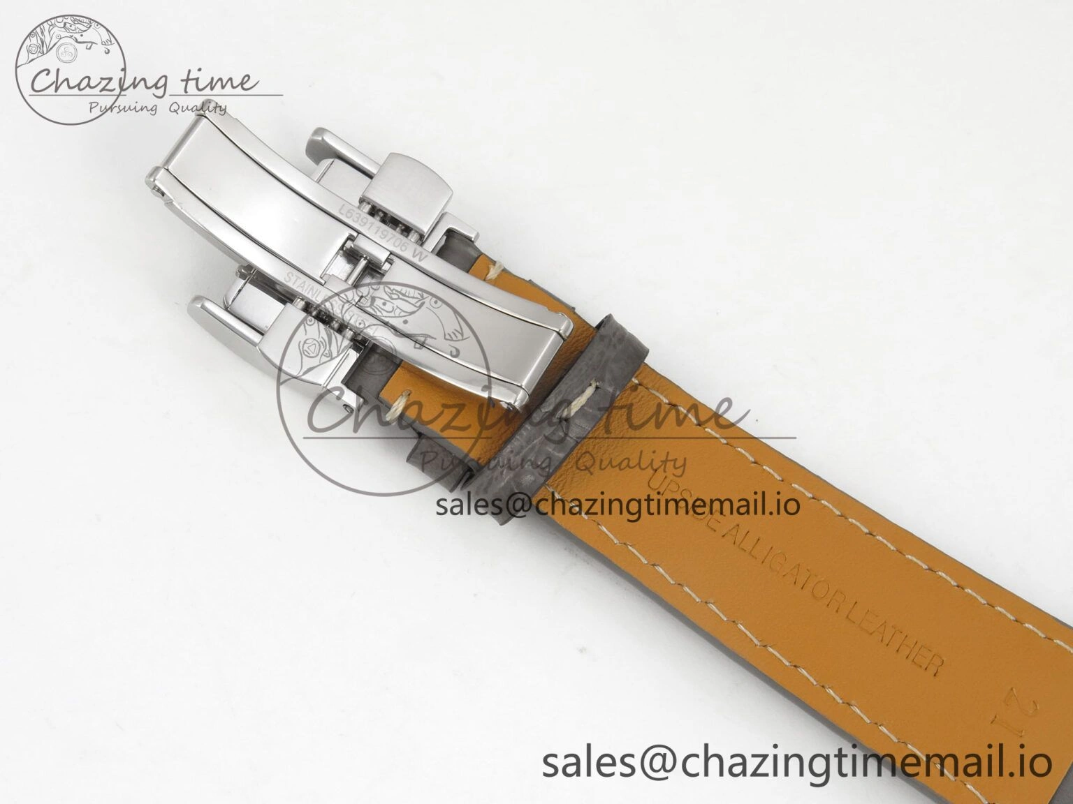 Master Collection 40mm SS AF 1:1 Best Edition Gray Roman Dial on Brown Leather Strap A2892