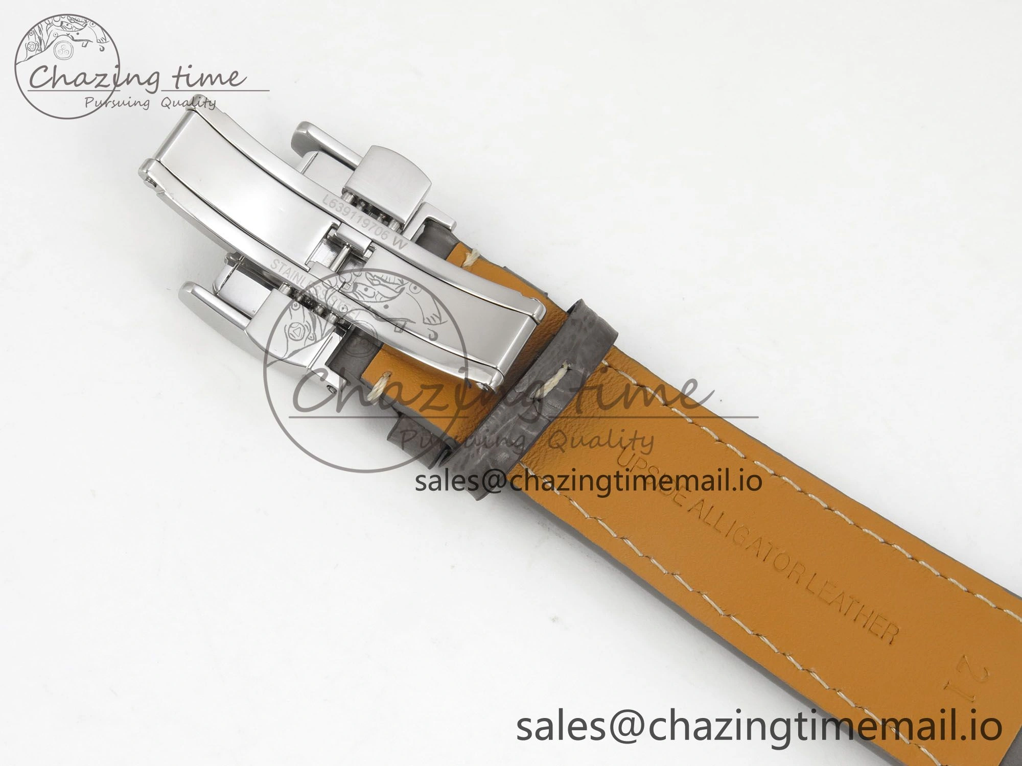 Master Collection 40mm SS AF 1:1 Best Edition Gray Roman Dial on Brown Leather Strap A2892
