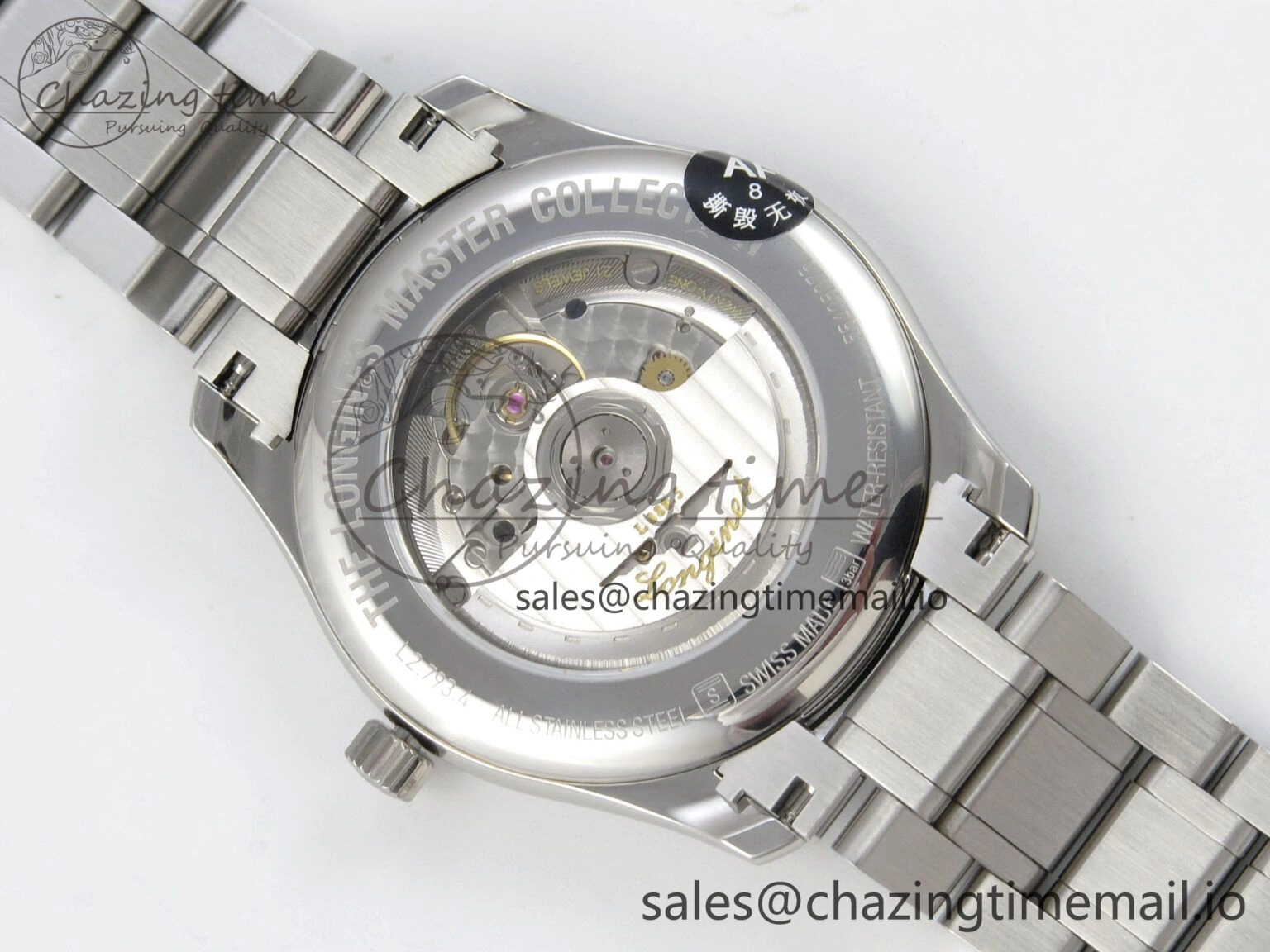 Master Collection 40mm SS AF 1:1 Best Edition Gray Roman Dial on Stainless steel bracelet A2892