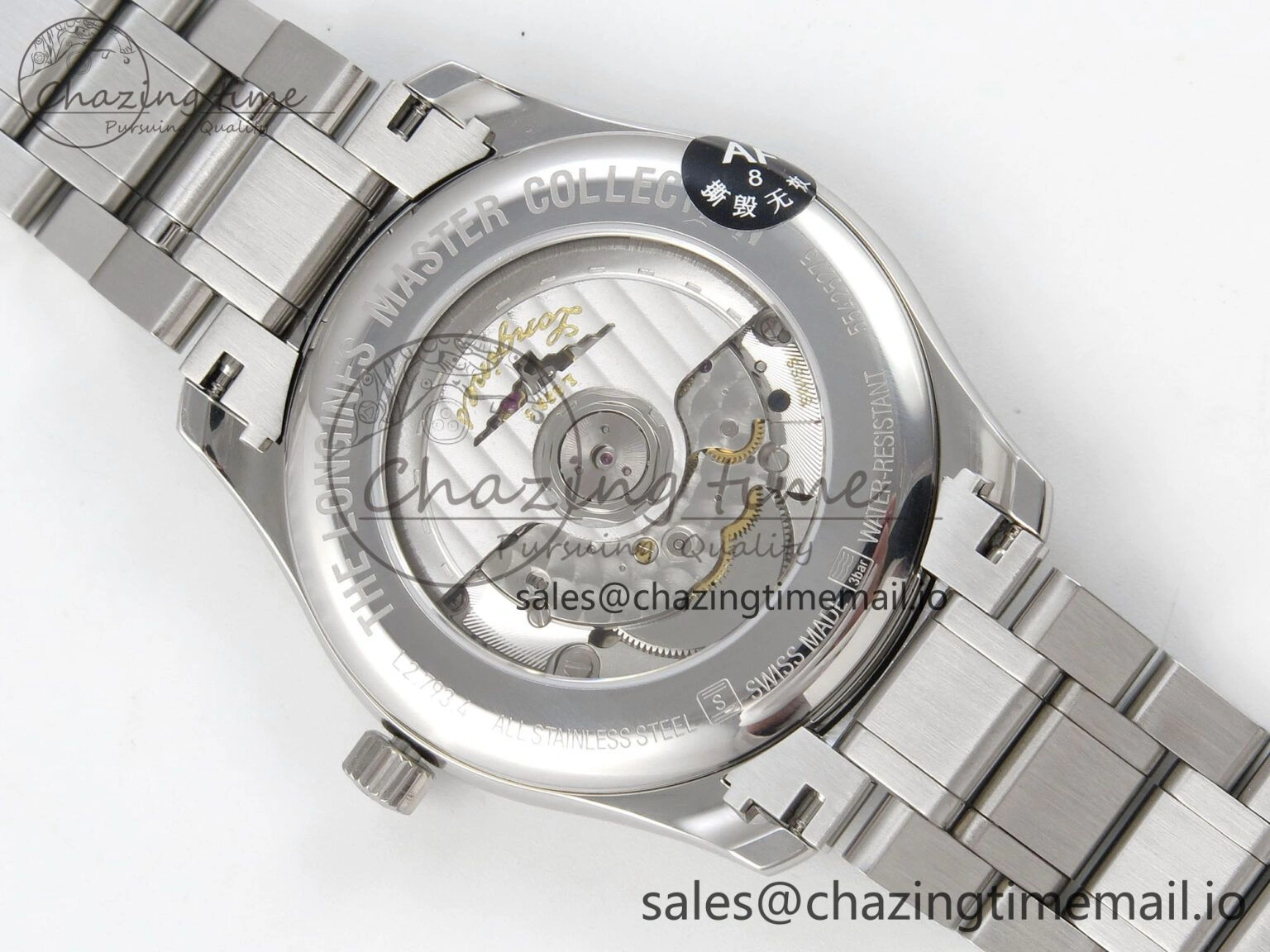 Master Collection 40mm SS AF 1:1 Best Edition Gray Roman Dial on Stainless steel bracelet A2892