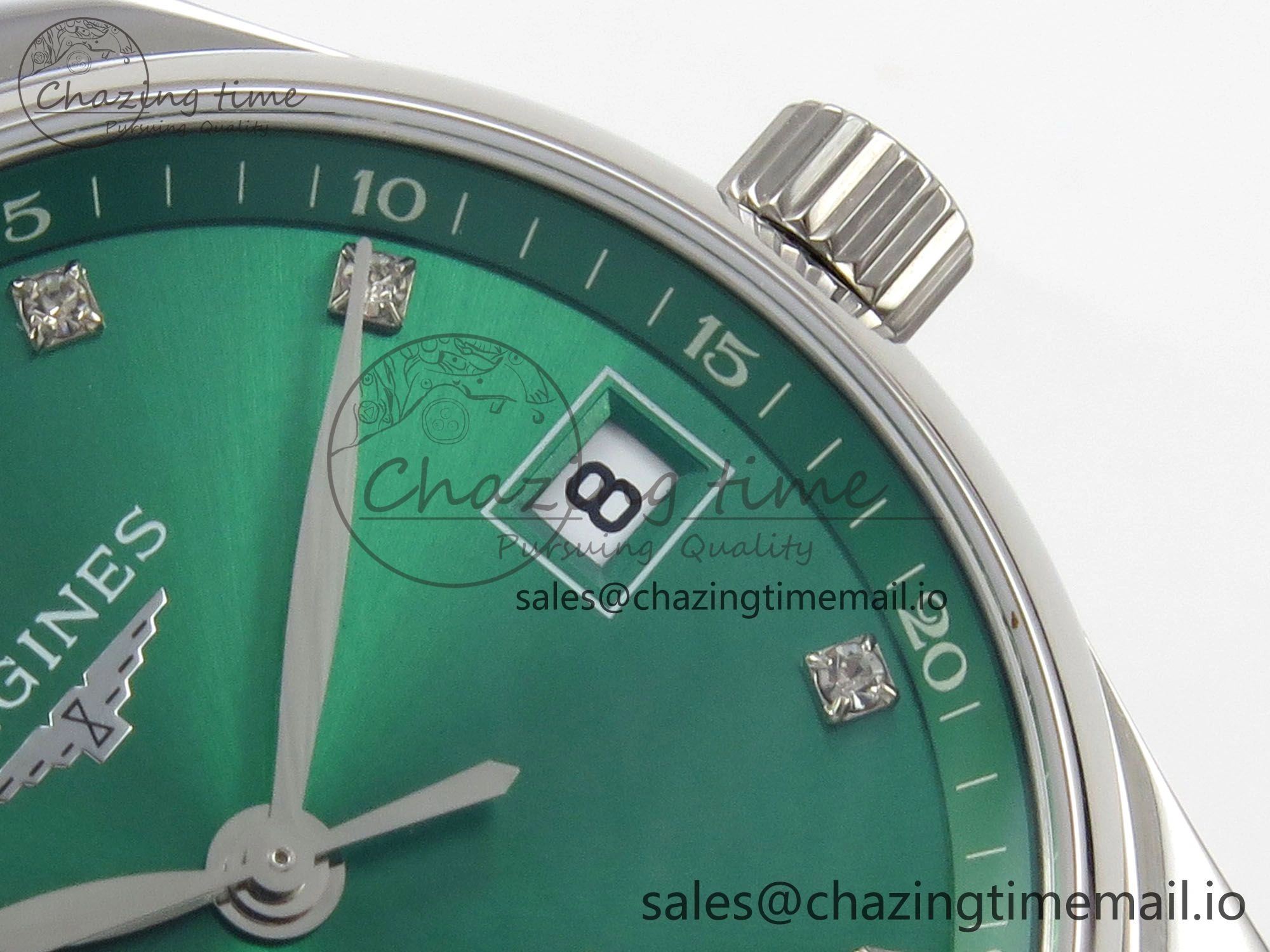 Master Collection 40mm SS AF 1:1 Best Edition Green Dial on Stainless steel bracelet A2892