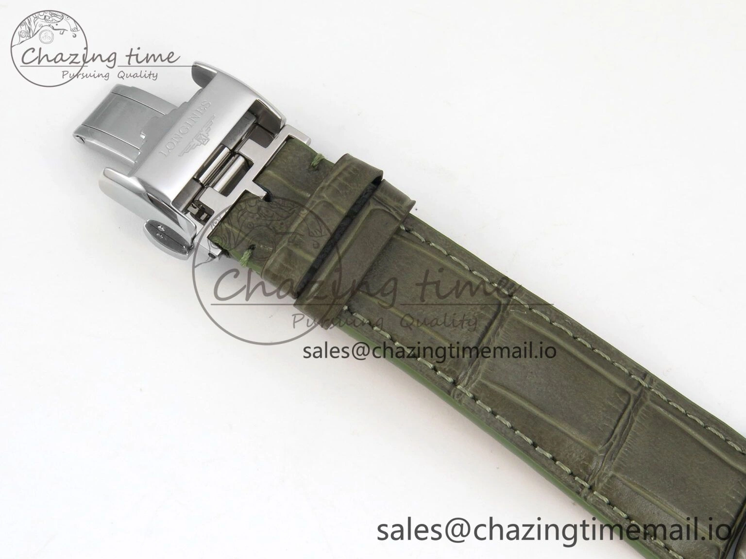 Master Collection 40mm SS AF 1:1 Best Edition Green Roman Dial on Brown Leather Strap A2892