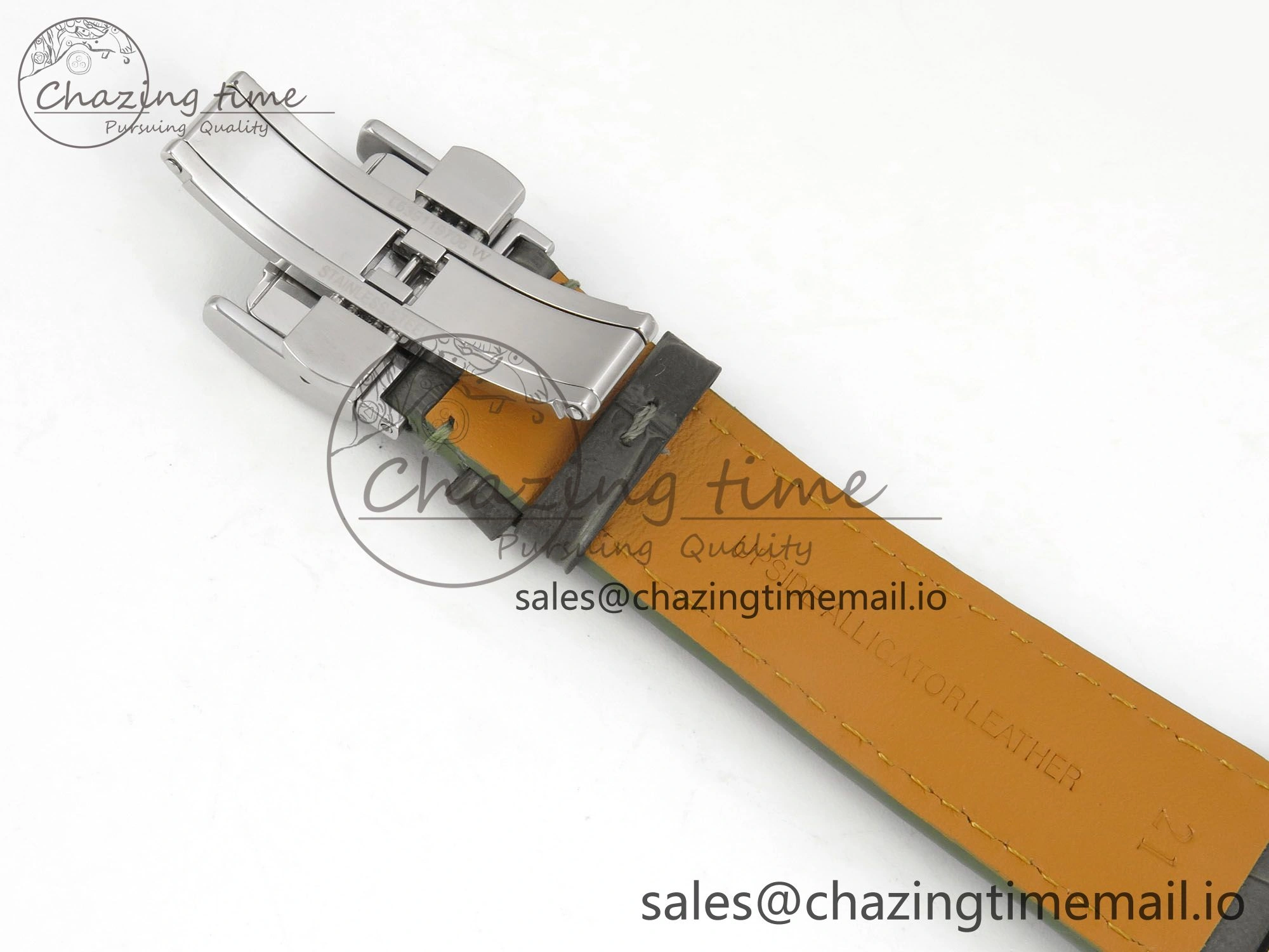 Master Collection 40mm SS AF 1:1 Best Edition Green Roman Dial on Brown Leather Strap A2892