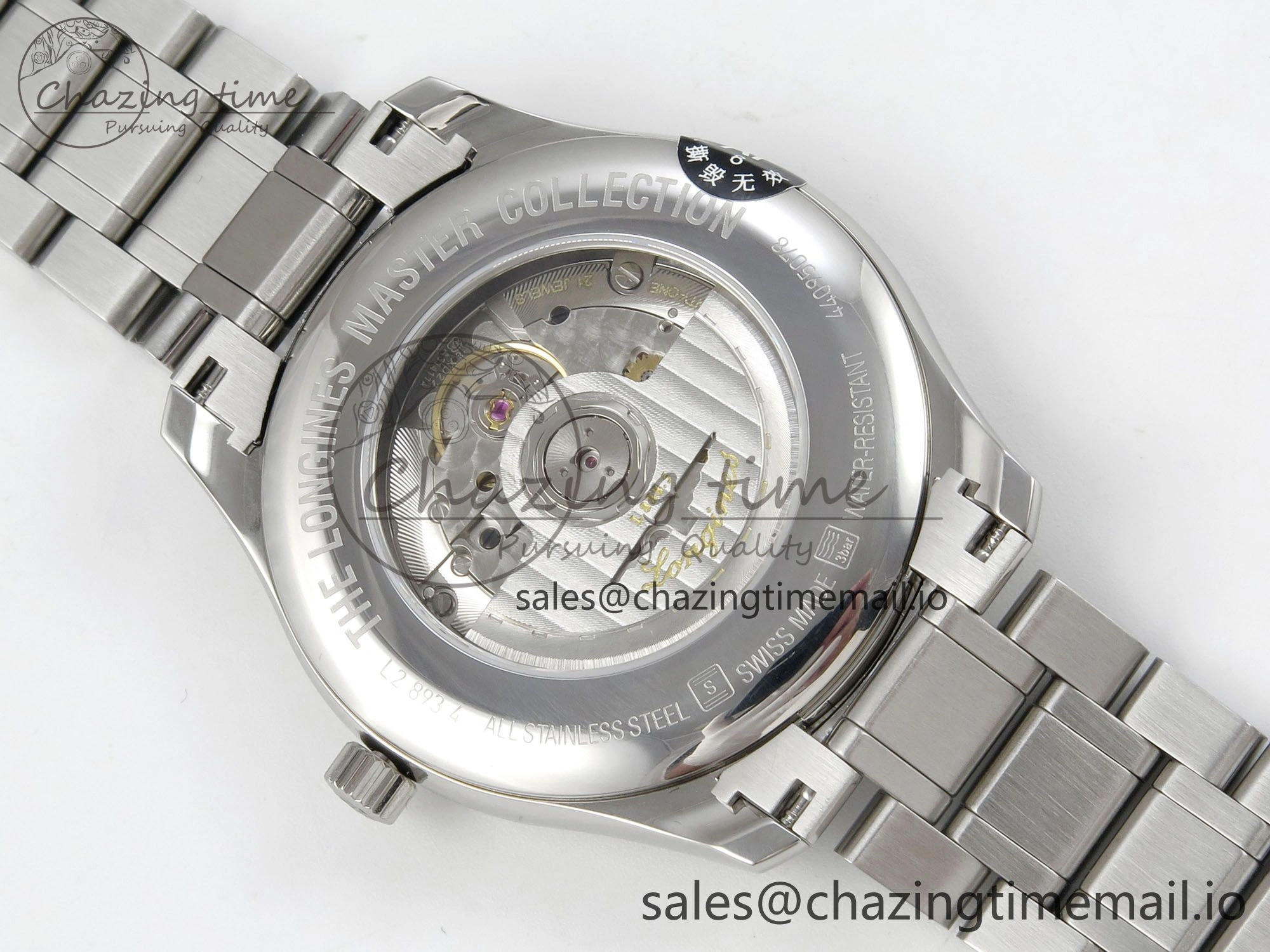 Master Collection 40mm SS AF 1:1 Best Edition Green Roman Dial on Stainless steel bracelet A2892