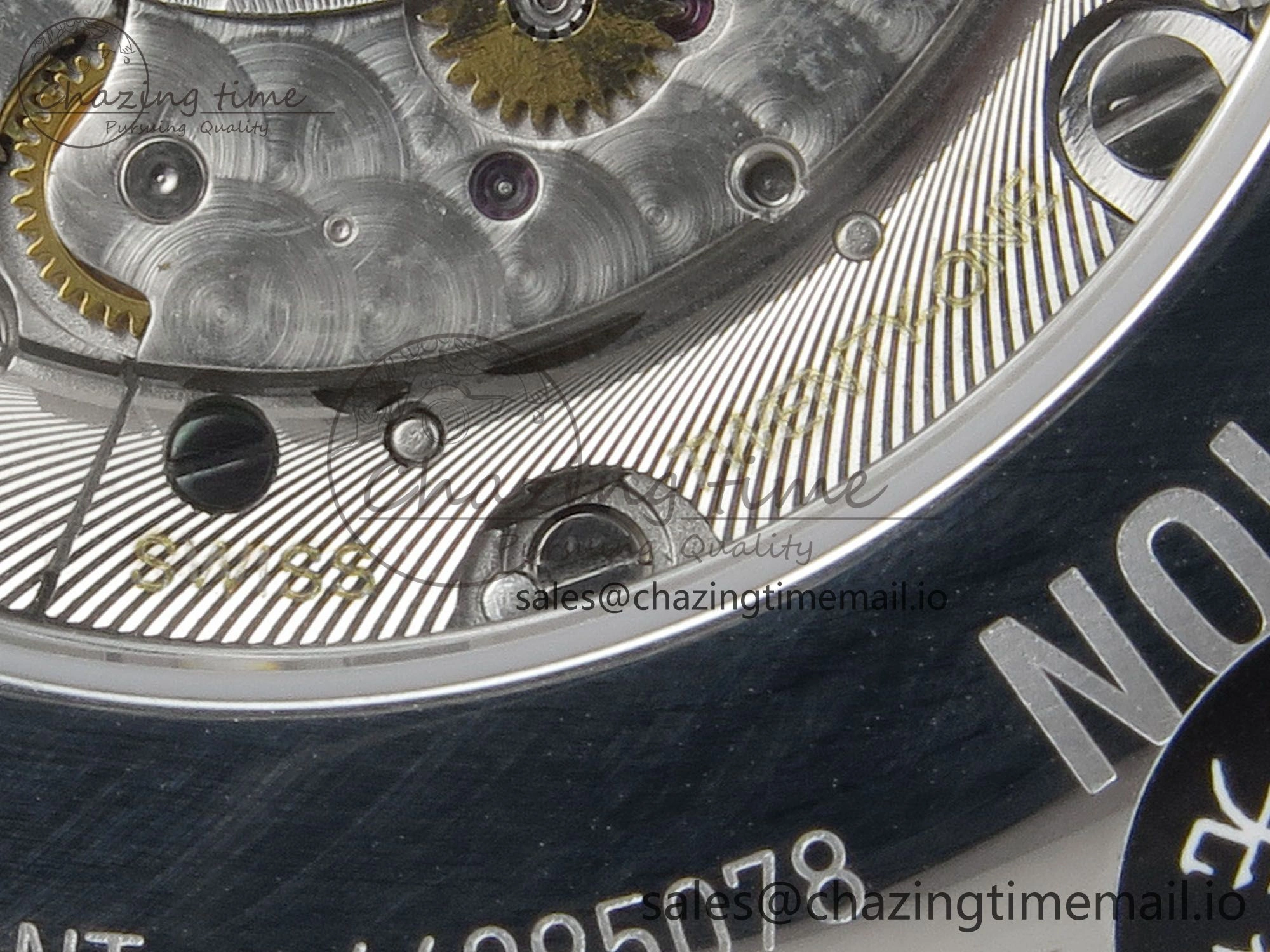 Master Collection 40mm SS AF 1:1 Best Edition Green Roman Dial on Stainless steel bracelet A2892
