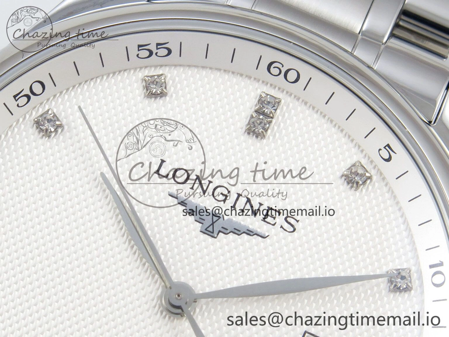 Master Collection 40mm SS AF 1:1 Best Edition Silver Dial on Stainless steel bracelet A2892