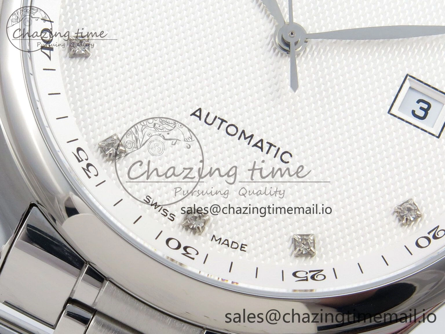 Master Collection 40mm SS AF 1:1 Best Edition Silver Dial on Stainless steel bracelet A2892