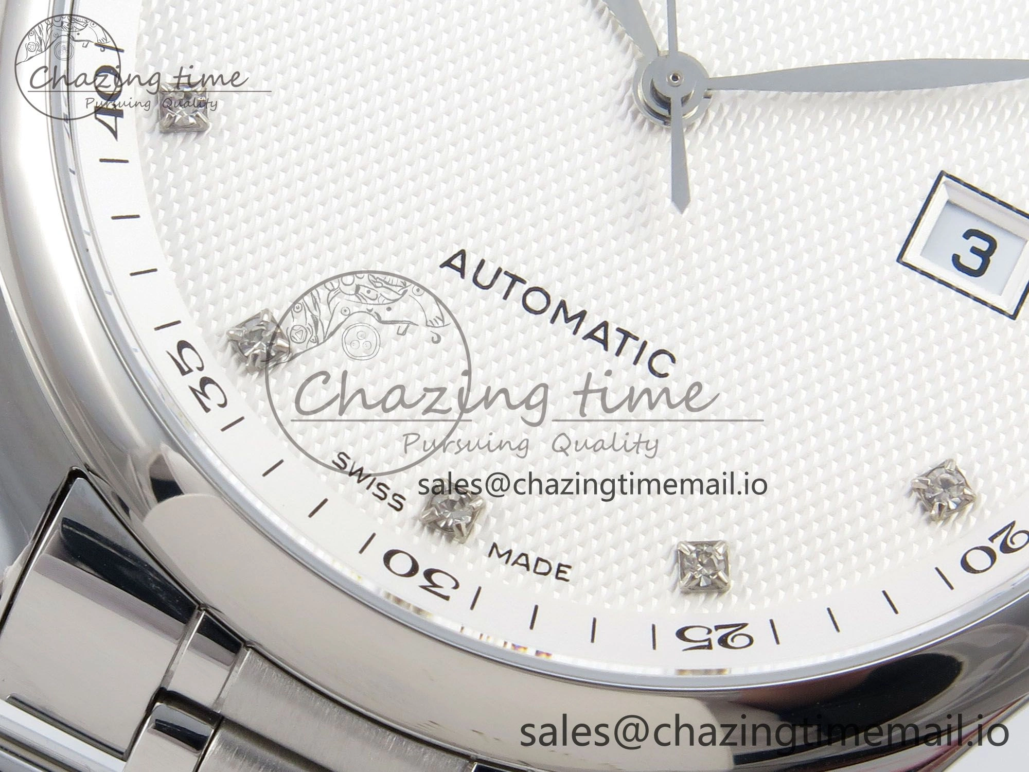 Master Collection 40mm SS AF 1:1 Best Edition Silver Dial on Stainless steel bracelet A2892