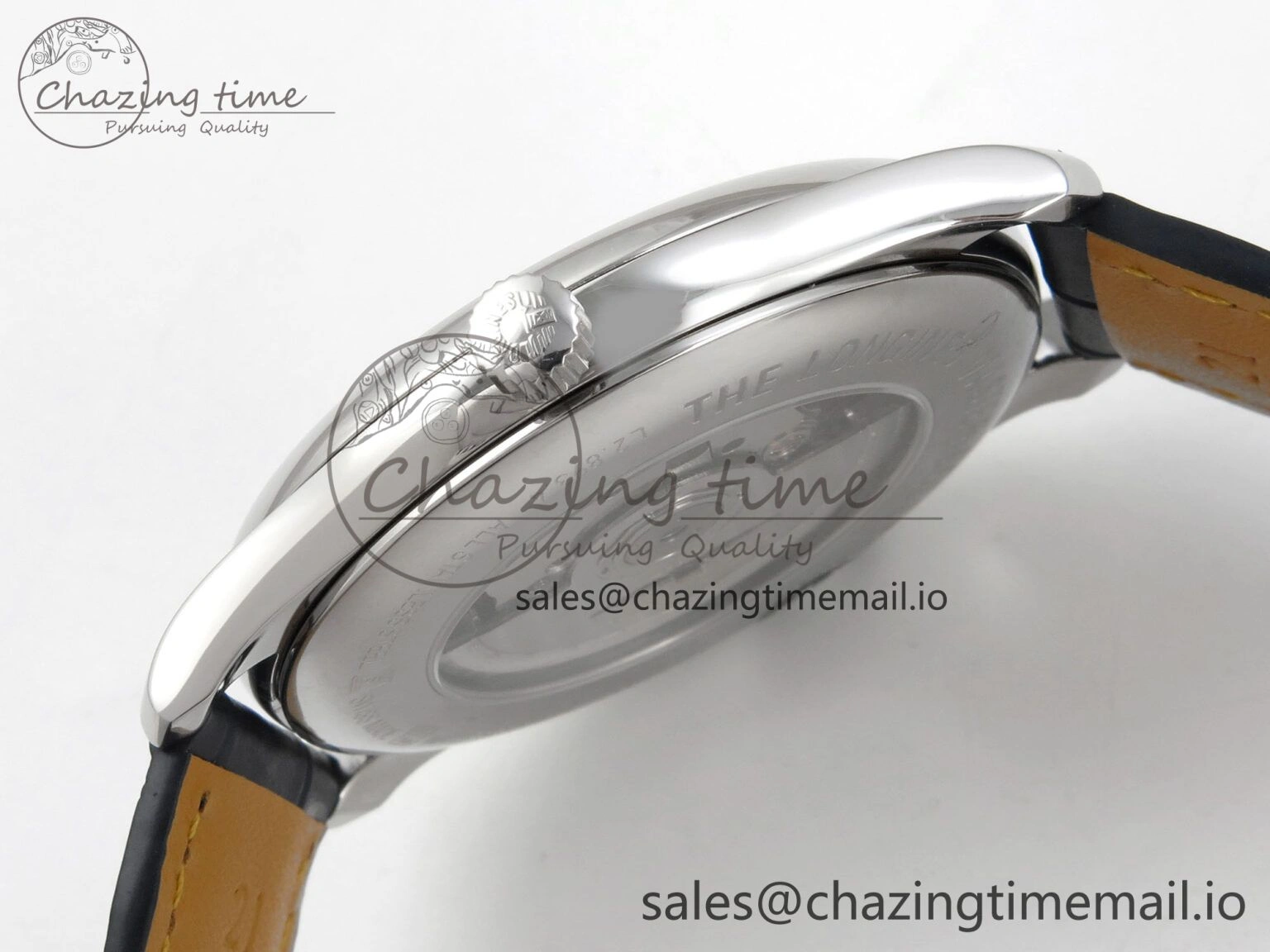 Master Collection 40mm SS AF 1:1 Best Edition White Roman Dial on Blue Leather Strap A2892