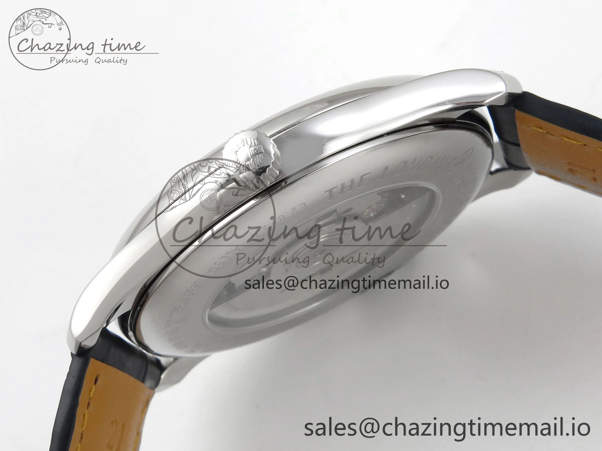 Master Collection 40mm SS AF 1:1 Best Edition White Roman Dial on Blue Leather Strap A2892
