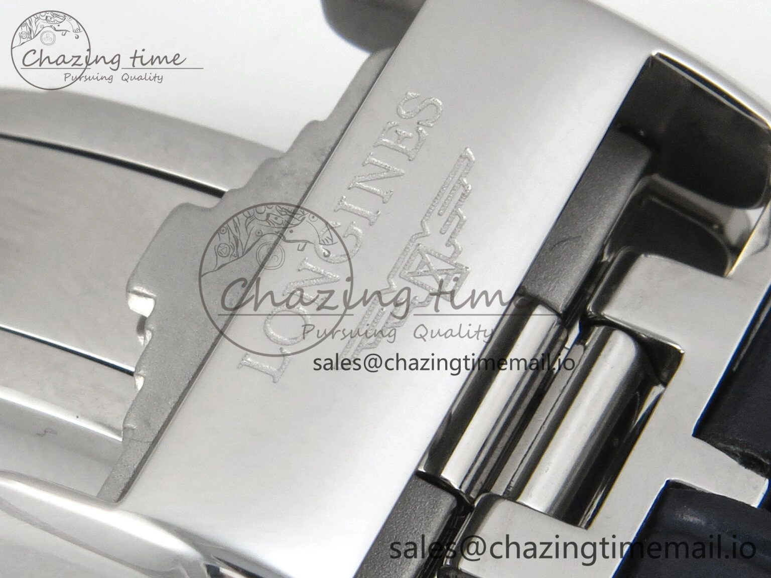 Master Collection 40mm SS AF 1:1 Best Edition White Roman Dial on Blue Leather Strap A2892