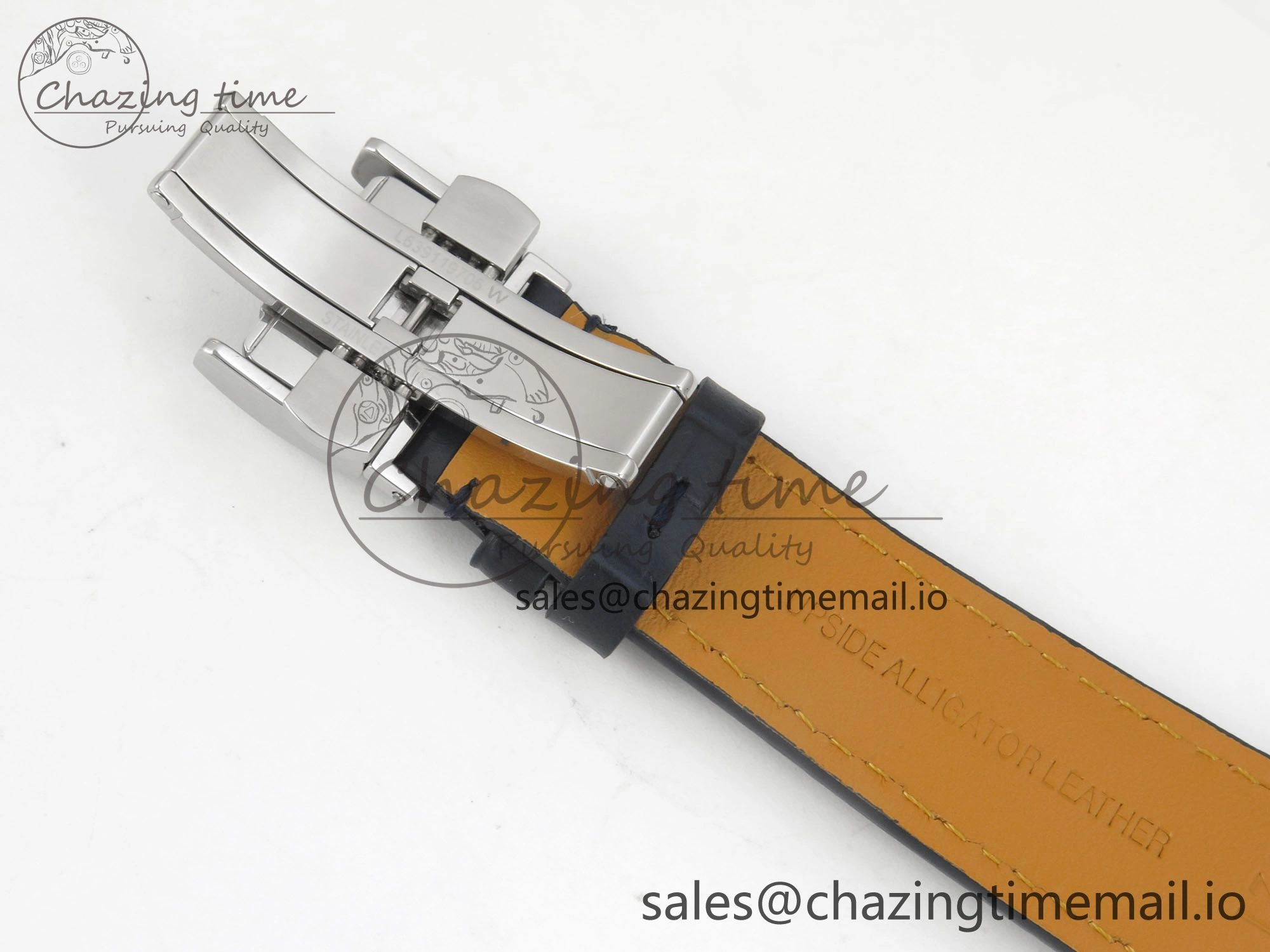 Master Collection 40mm SS AF 1:1 Best Edition White Roman Dial on Blue Leather Strap A2892