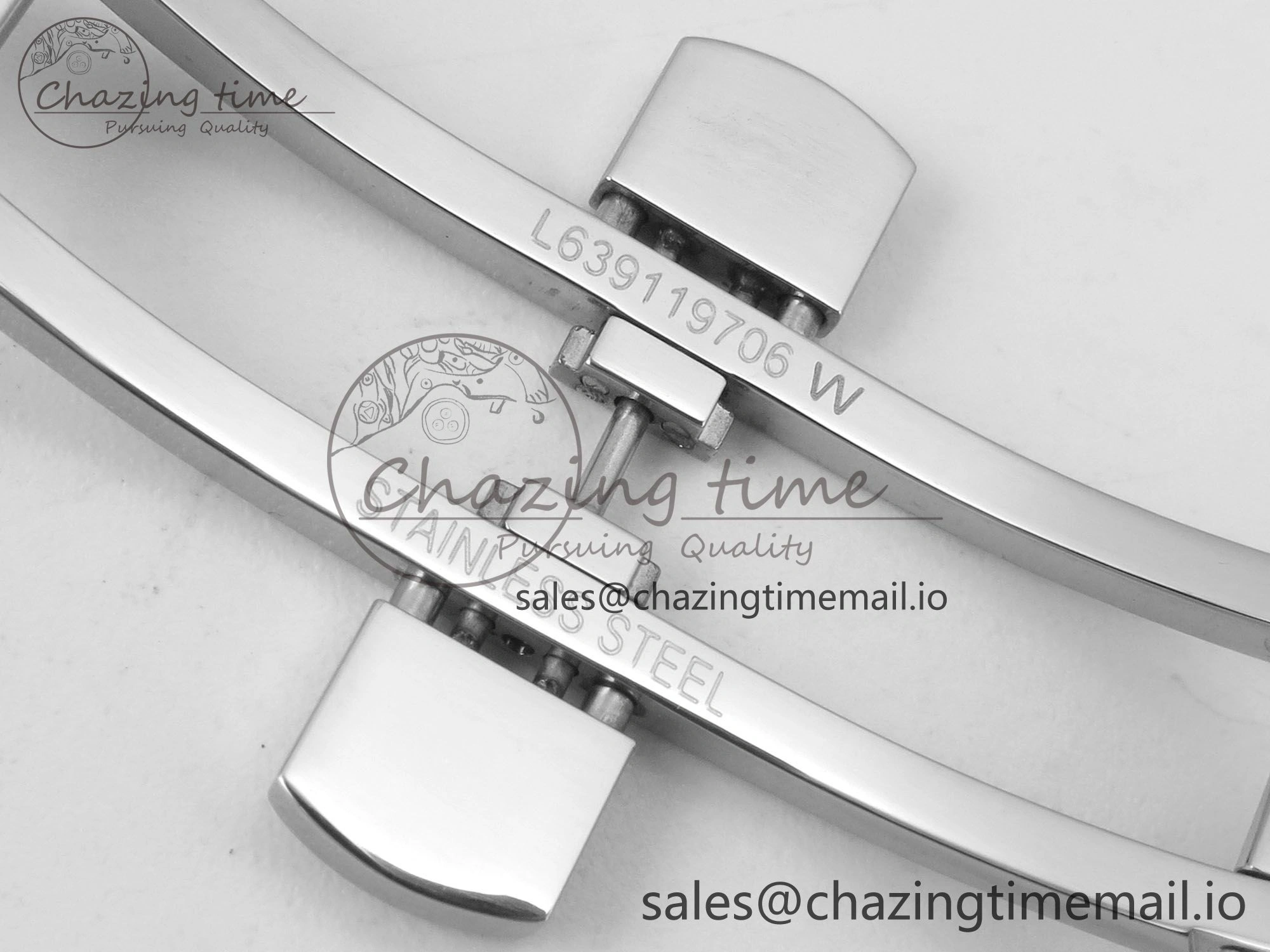 Master Collection 40mm SS AF 1:1 Best Edition White Roman Dial on Blue Leather Strap A2892