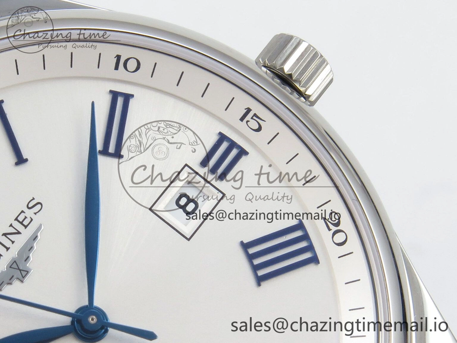 Master Collection 40mm SS AF 1:1 Best Edition White Roman Dial on Stainless steel bracelet A2892
