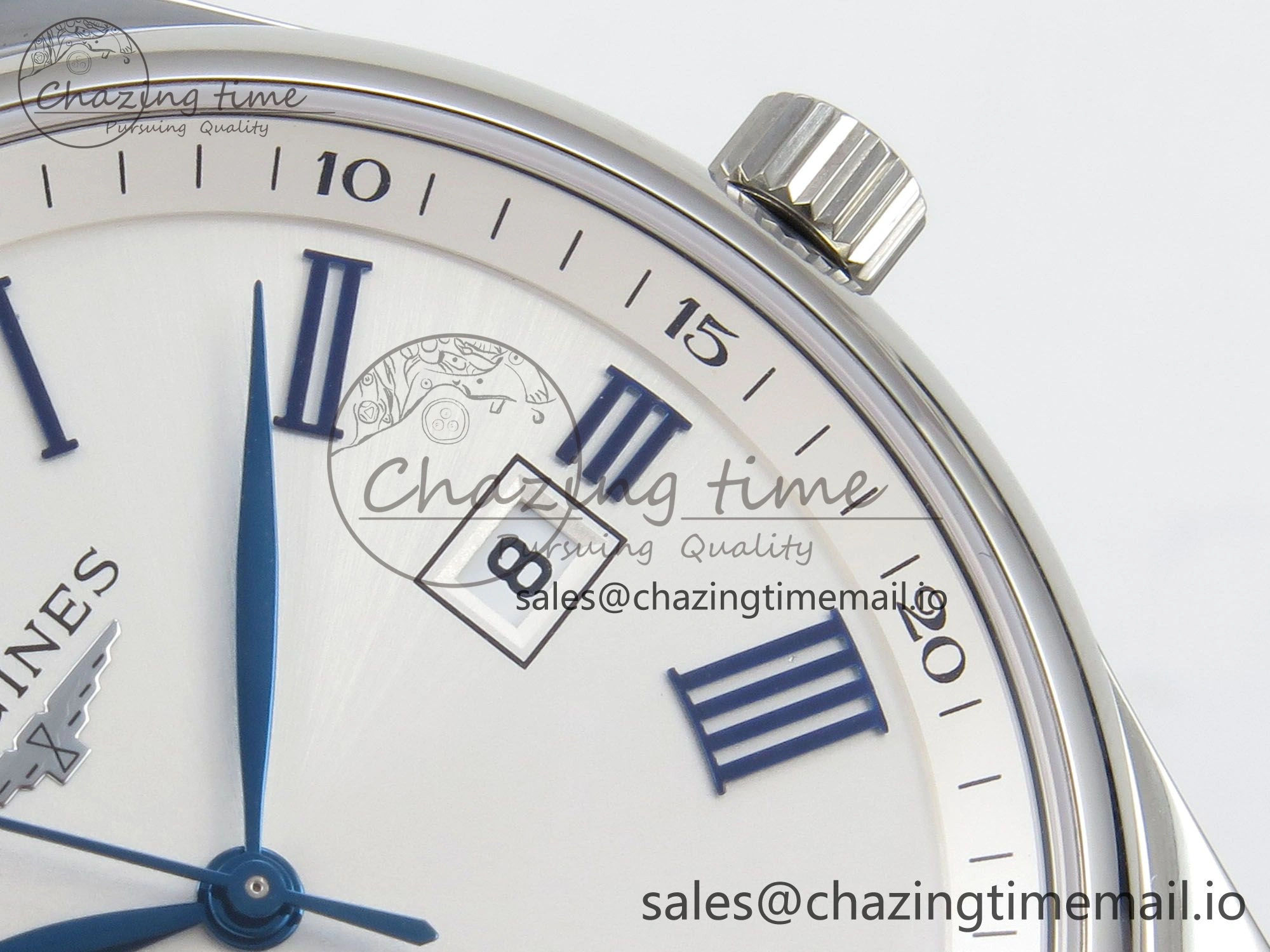 Master Collection 40mm SS AF 1:1 Best Edition White Roman Dial on Stainless steel bracelet A2892
