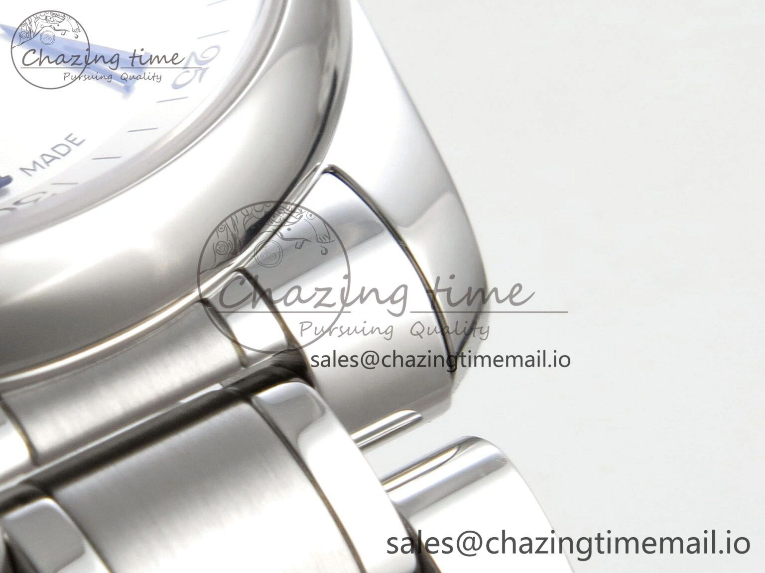 Master Collection 40mm SS AF 1:1 Best Edition White Roman Dial on Stainless steel bracelet A2892