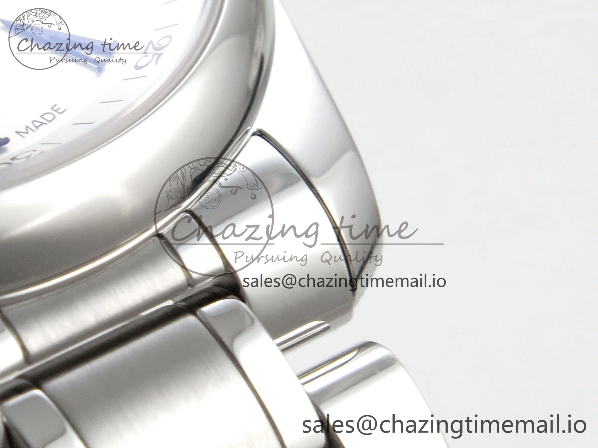 Master Collection 40mm SS AF 1:1 Best Edition White Roman Dial on Stainless steel bracelet A2892