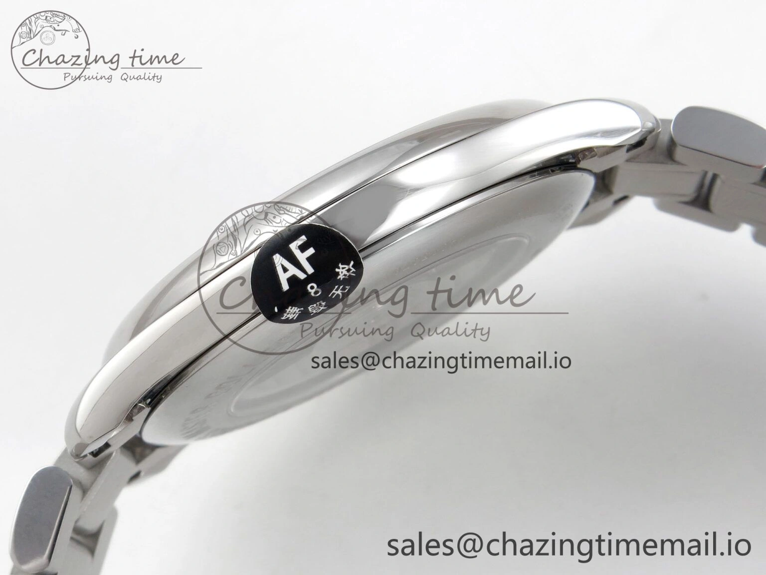 Master Collection 40mm SS AF 1:1 Best Edition White Roman Dial on Stainless steel bracelet A2892