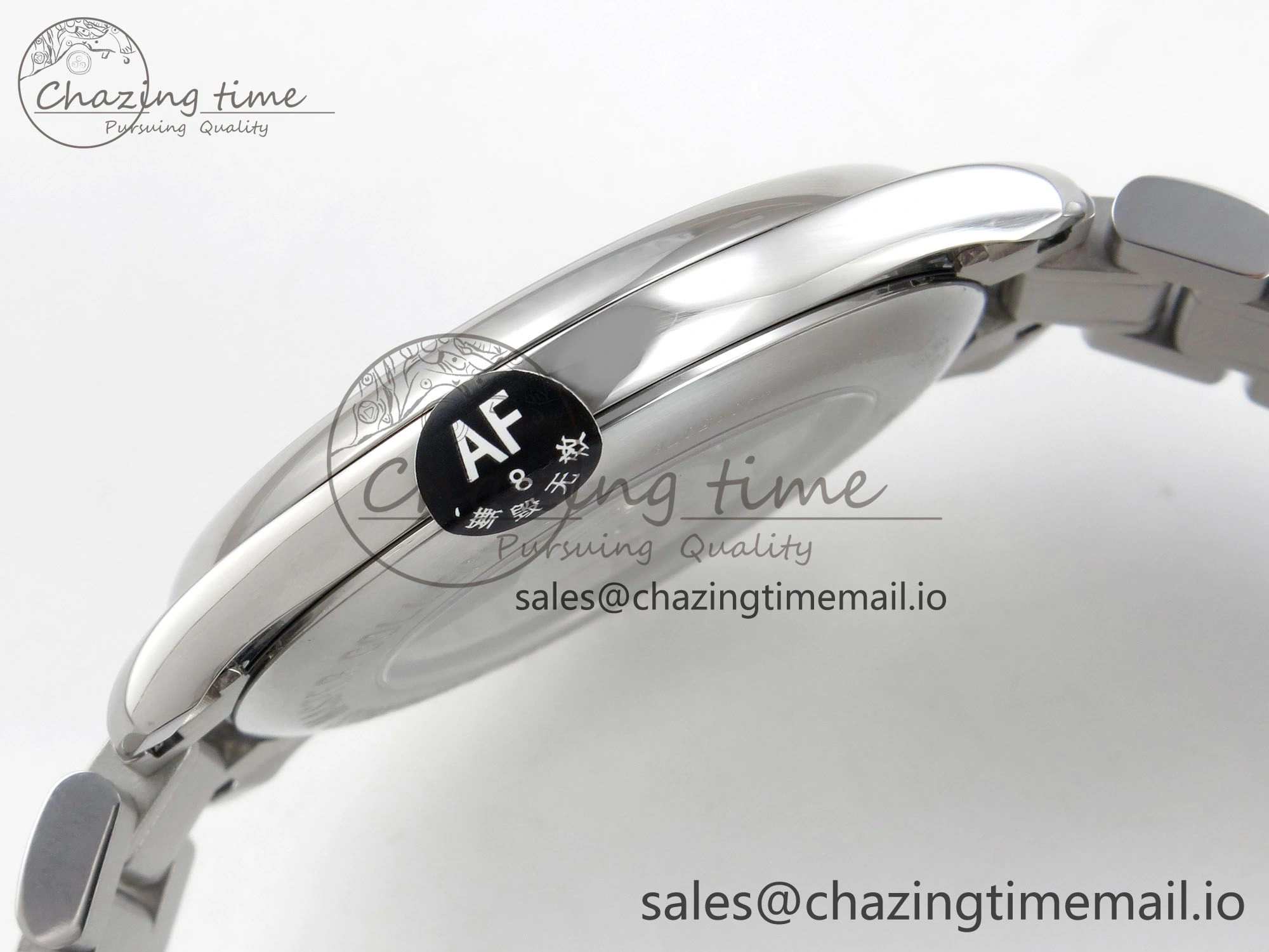 Master Collection 40mm SS AF 1:1 Best Edition White Roman Dial on Stainless steel bracelet A2892