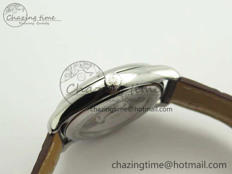 Master Collection SS LGF 1:1 Best Edition White Dial On Leather Strap