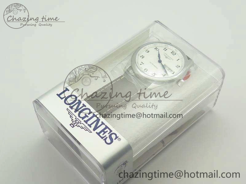 Master Collection SS LGF 1:1 Best Edition White Dial On Leather Strap