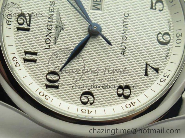 Master Collection SS LGF 1:1 Best Edition White Dial On Leather Strap