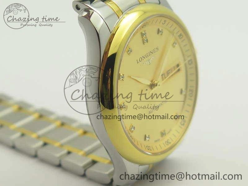 Master Collection SS YG LGF 1:1 Best Edition Gold Dial On SS YG Bracelet A2836