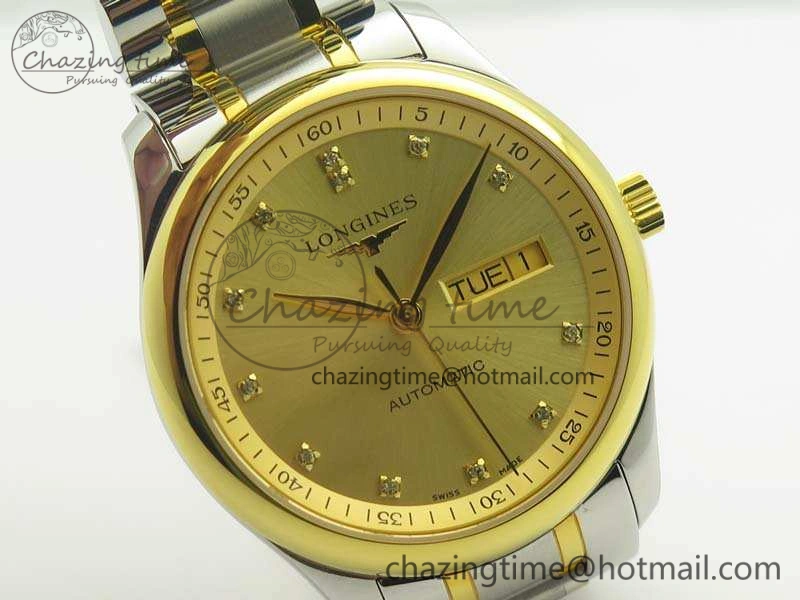 Master Collection SS YG LGF 1:1 Best Edition Gold Dial On SS YG Bracelet A2836