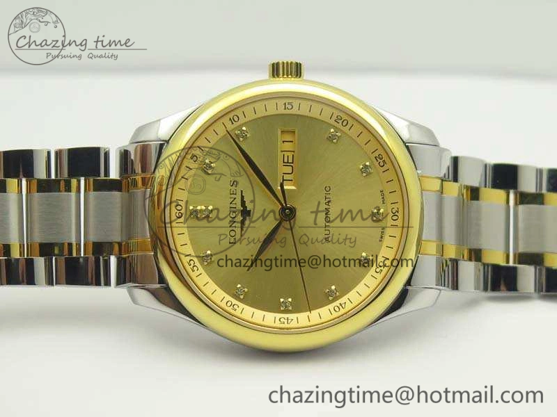 Master Collection SS YG LGF 1:1 Best Edition Gold Dial On SS YG Bracelet A2836