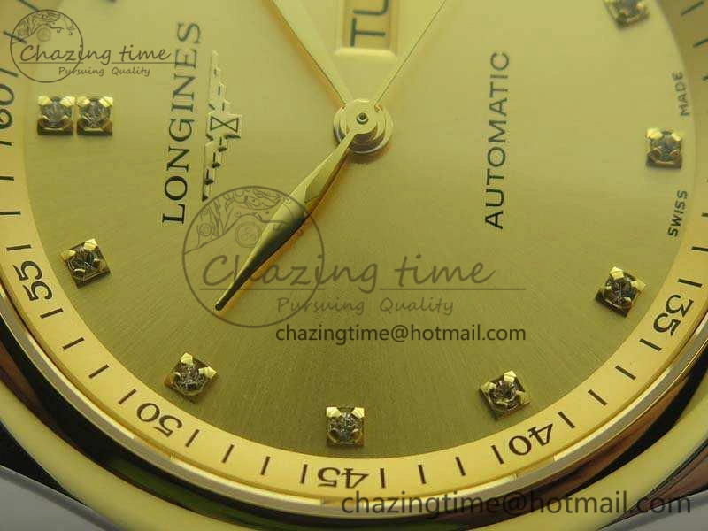 Master Collection SS YG LGF 1:1 Best Edition Gold Dial On SS YG Bracelet A2836