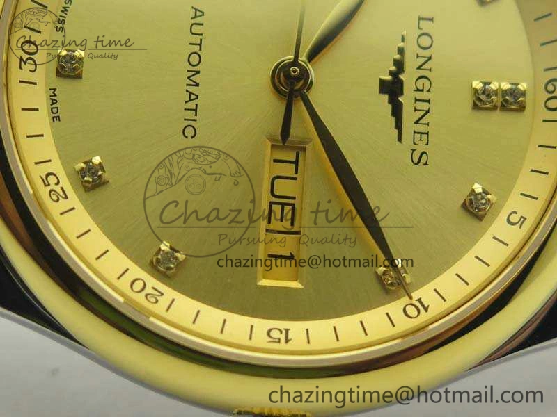 Master Collection SS YG LGF 1:1 Best Edition Gold Dial On SS YG Bracelet A2836