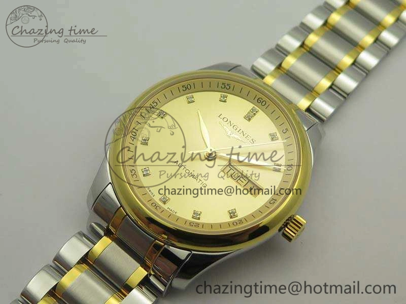 Master Collection SS YG LGF 1:1 Best Edition Gold Dial On SS YG Bracelet A2836
