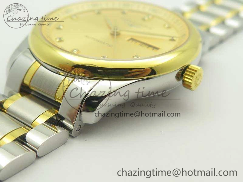 Master Collection SS YG LGF 1:1 Best Edition Gold Dial On SS YG Bracelet A2836