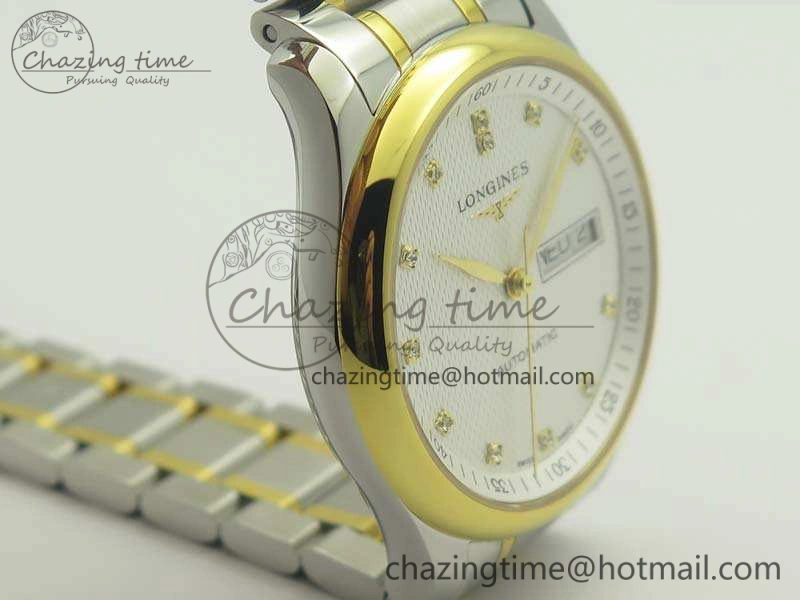 Master Collection SS YG LGF 1:1 Best Edition White Dial On SS YG Bracelet A2836