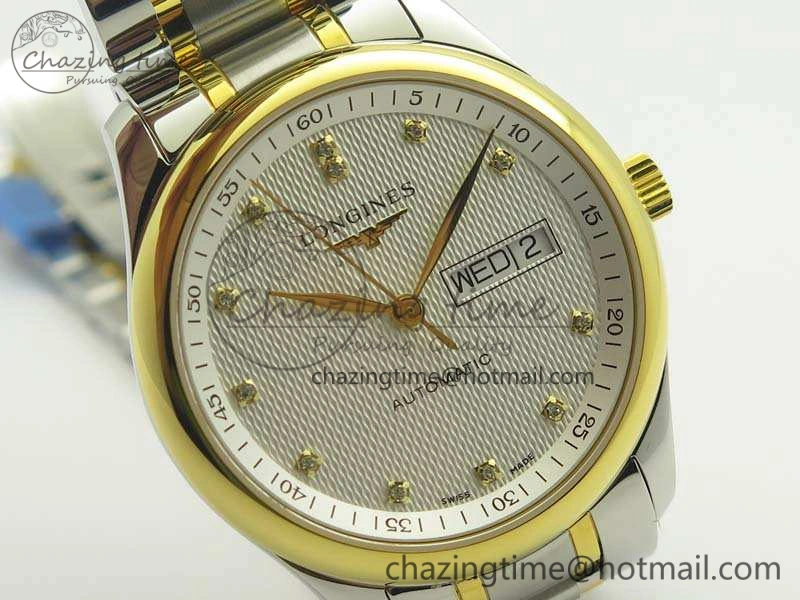 Master Collection SS YG LGF 1:1 Best Edition White Dial On SS YG Bracelet A2836