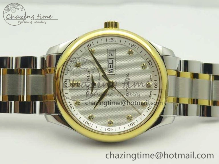 Master Collection SS YG LGF 1:1 Best Edition White Dial On SS YG Bracelet A2836