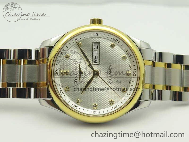Master Collection SS YG LGF 1:1 Best Edition White Dial On SS YG Bracelet A2836
