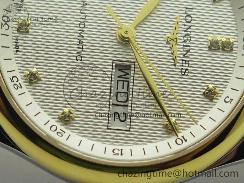 Master Collection SS YG LGF 1:1 Best Edition White Dial On SS YG Bracelet A2836