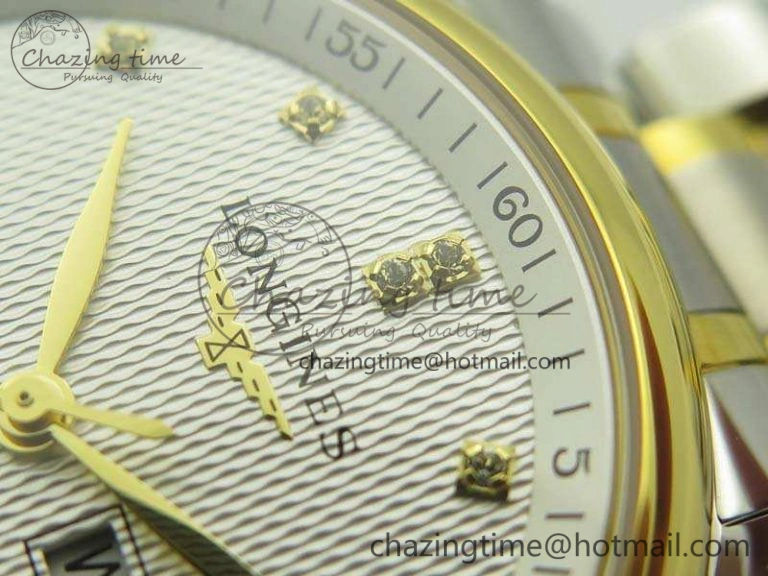Master Collection SS YG LGF 1:1 Best Edition White Dial On SS YG Bracelet A2836