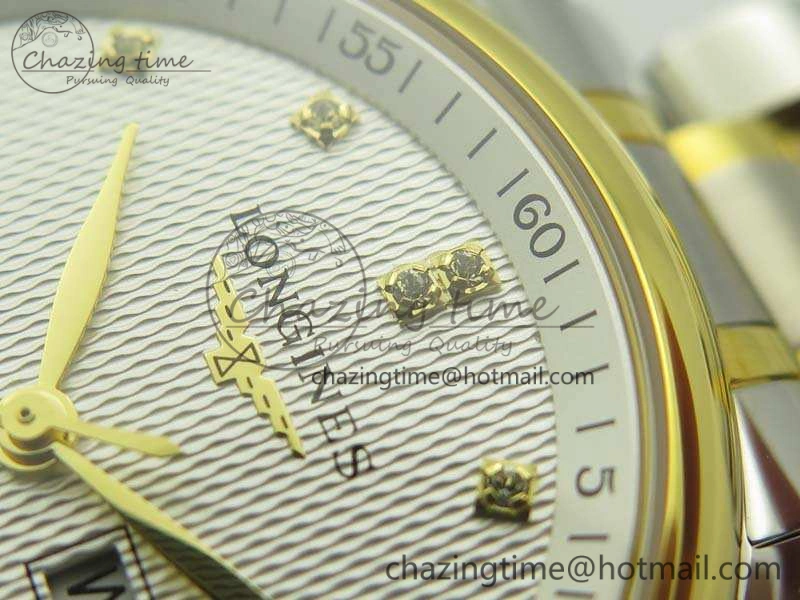 Master Collection SS YG LGF 1:1 Best Edition White Dial On SS YG Bracelet A2836