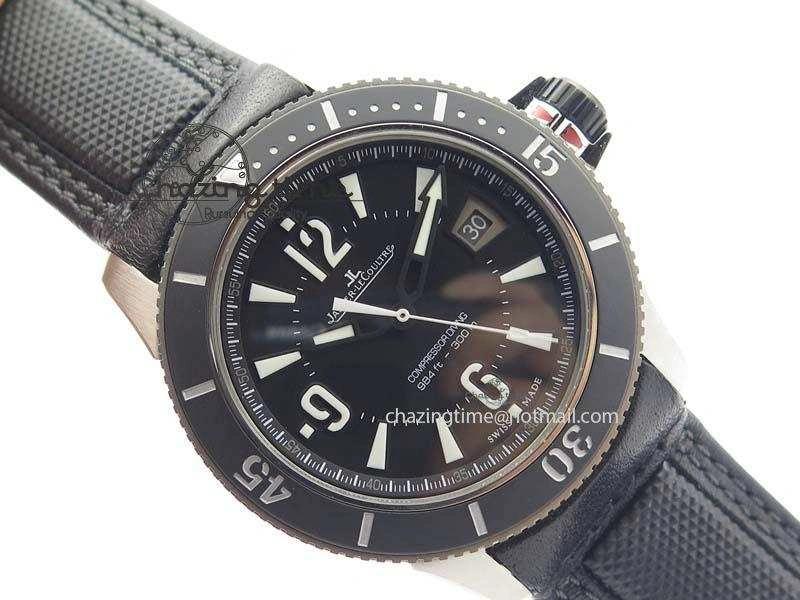 Master Compressor Diving Automatic Navy SEALS 1:1 Noob Best Edition On Black Leather Strap A2824