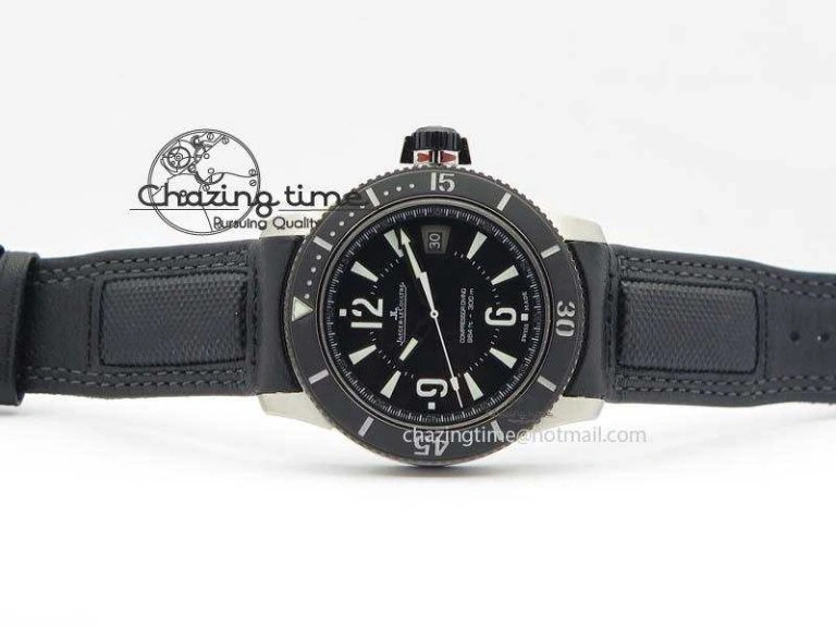 Master Compressor Diving Automatic Navy SEALS 1:1 Noob Best Edition On Black Leather Strap A2824