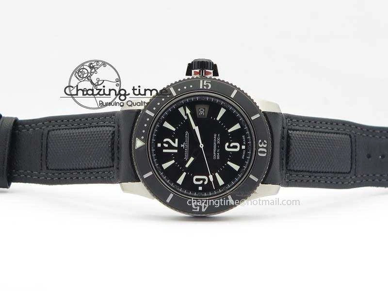 Master Compressor Diving Automatic Navy SEALS 1:1 Noob Best Edition On Black Leather Strap A2824
