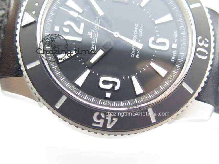 Master Compressor Diving Automatic Navy SEALS 1:1 Noob Best Edition On Black Leather Strap A2824