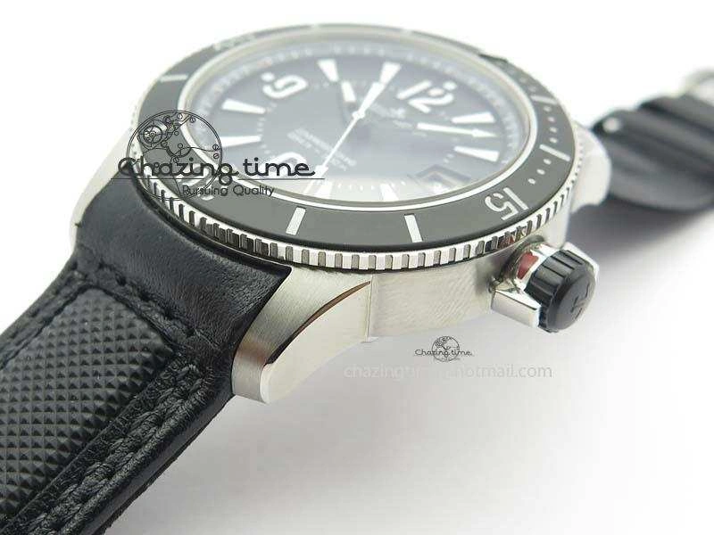 Master Compressor Diving Automatic Navy SEALS 1:1 Noob Best Edition On Black Leather Strap A2824
