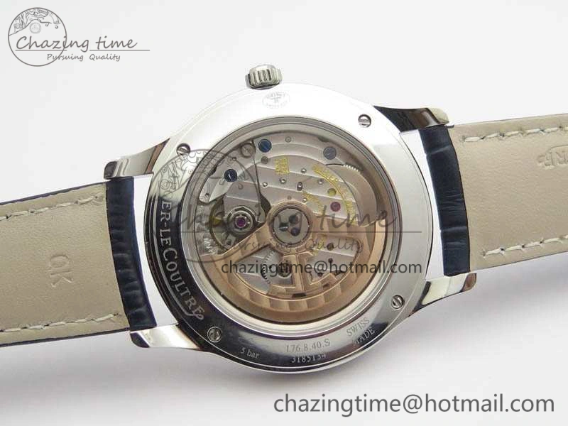 Master Control Date 1548530 SS ZF 1:1 Best Edition White Dial On Blue Leather Strap A899 1