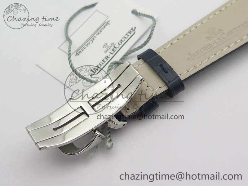 Master Control Date 1548530 SS ZF 1:1 Best Edition White Dial On Blue Leather Strap A899 1