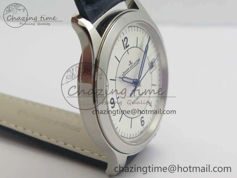 Master Control Date 1548530 SS ZF 1:1 Best Edition White Dial On Blue Leather Strap A899 1